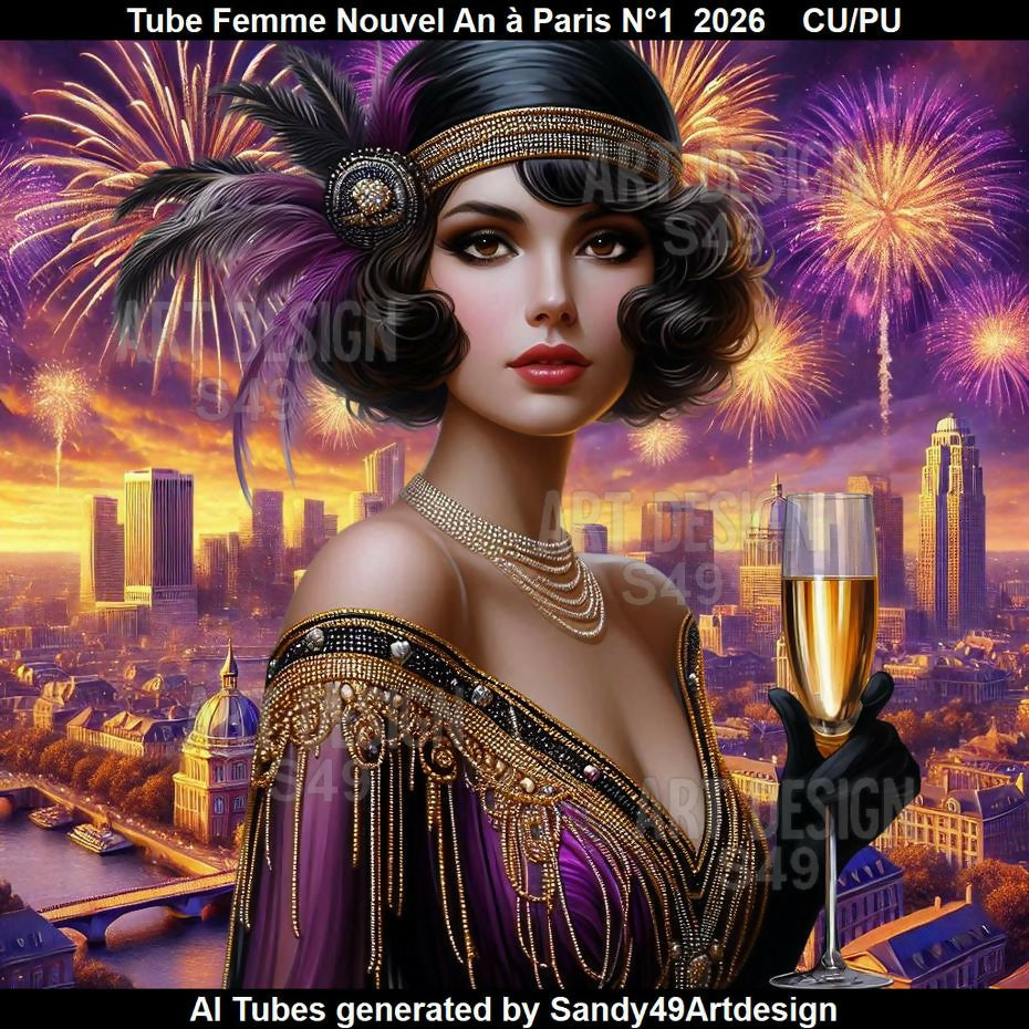 Tube Femme Nouvel An à Paris N°1 2026