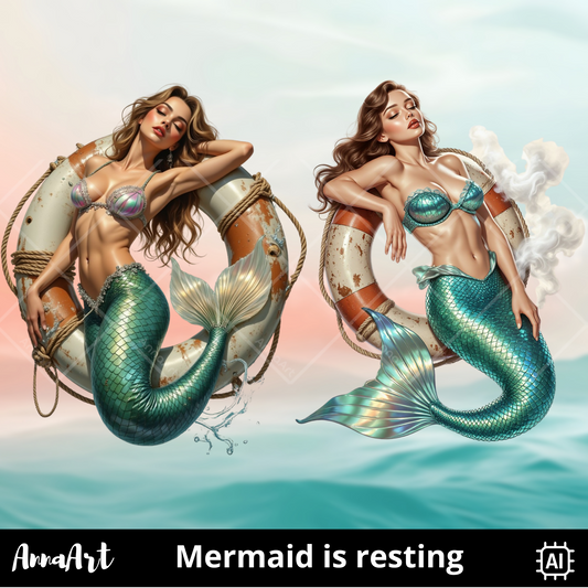 Mermaid is resting