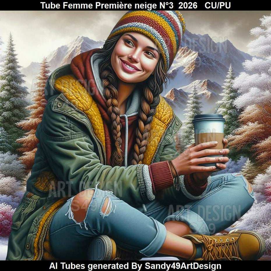 Tube Femme Première neige N°3 2026