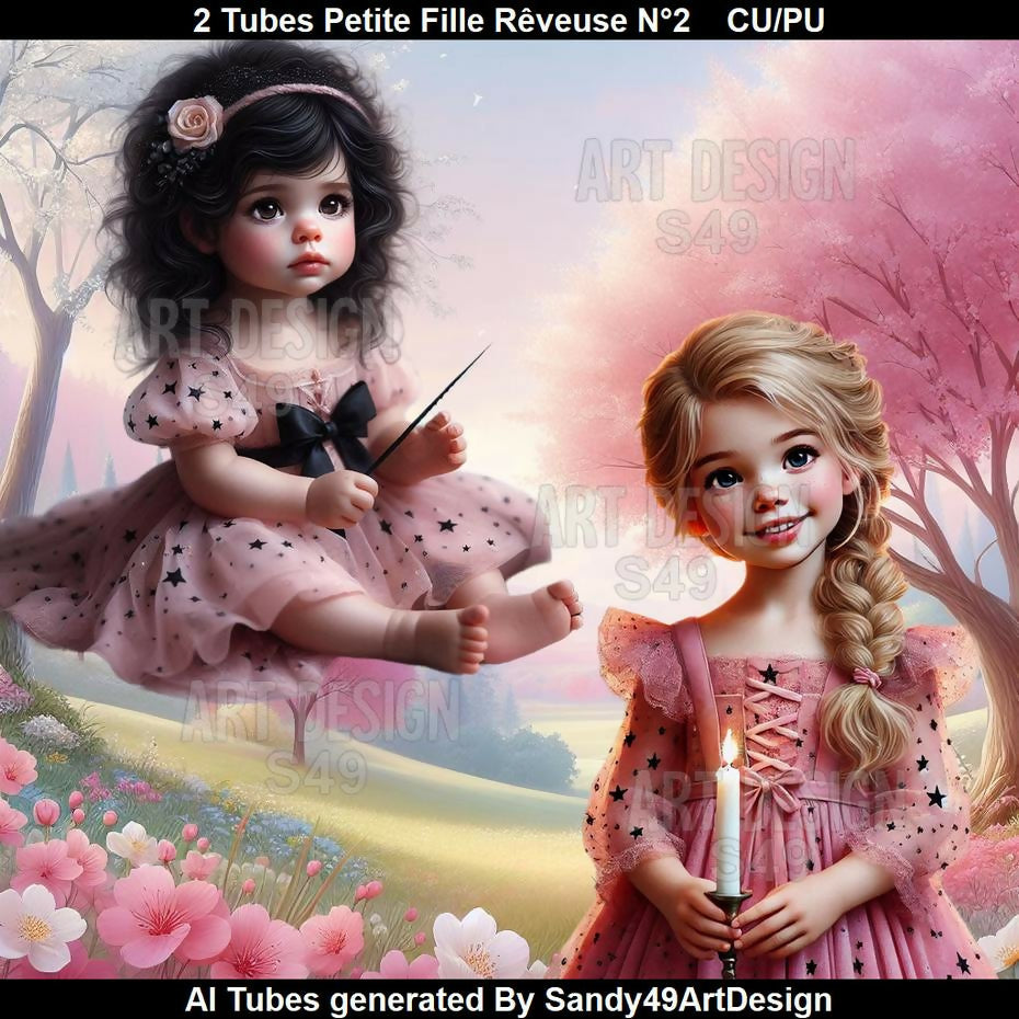2 Tubes Enfant Rêveuse N°2