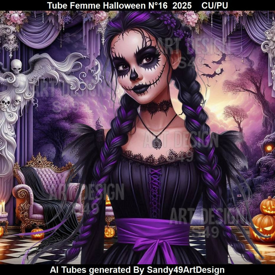 Tube Femme Halloween N°16 2025