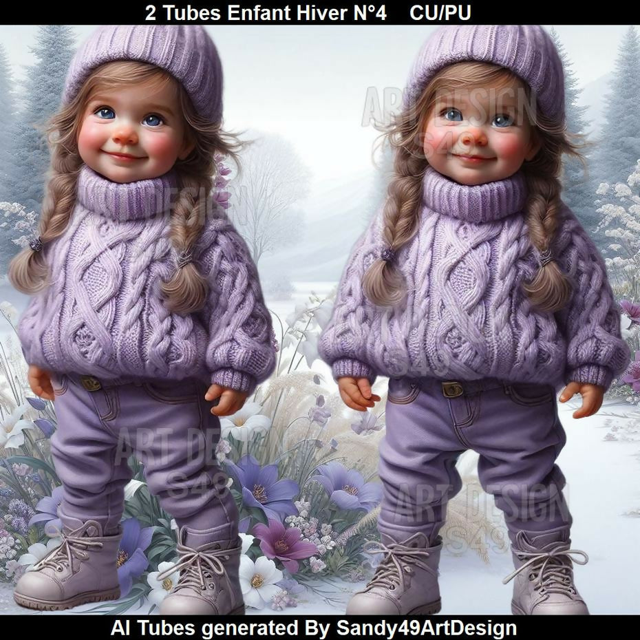 2 Tubes Enfant Hiver N°4