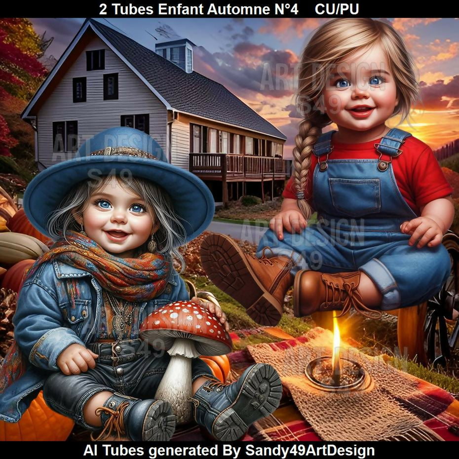 2 Tubes Enfant Automne N°4