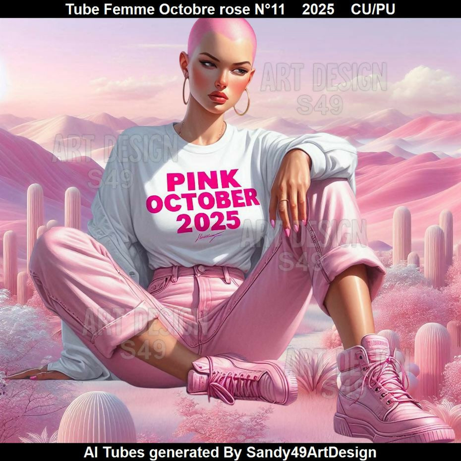 Tube Femme Octobre rose N°11 2025