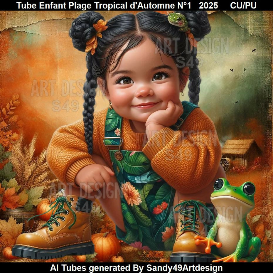 Tube Enfant Plage Tropicale d'Automne N°1 2025