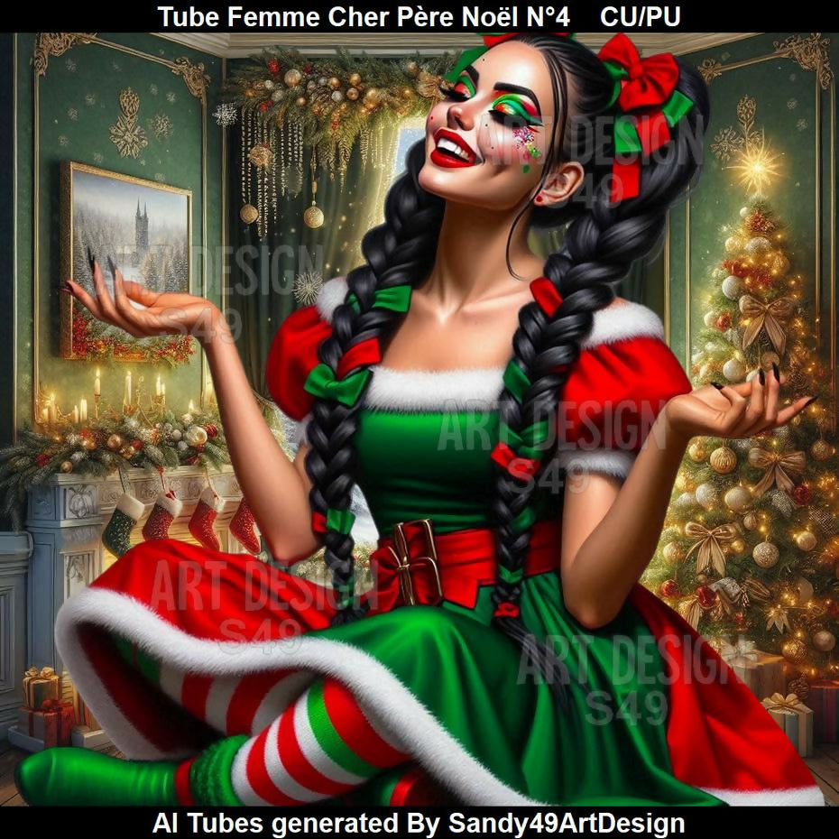 Tube Femme Cher Père Noël N°4