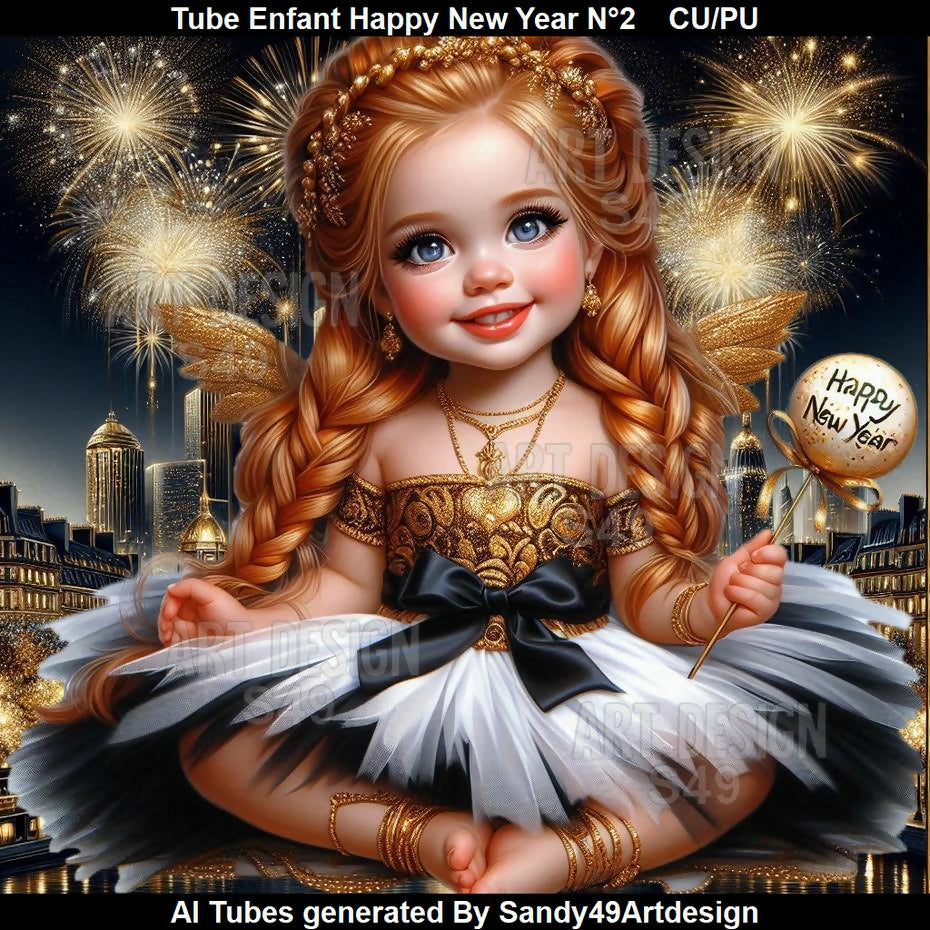 Tube Enfant Happy New Year N°2