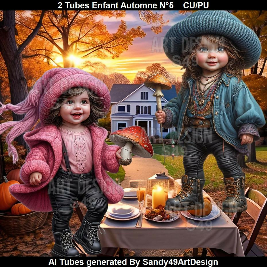 2 Tubes Enfant Automne N°5