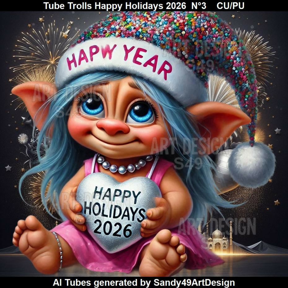 Tube Trolls Happy Holidays 2026 N°3