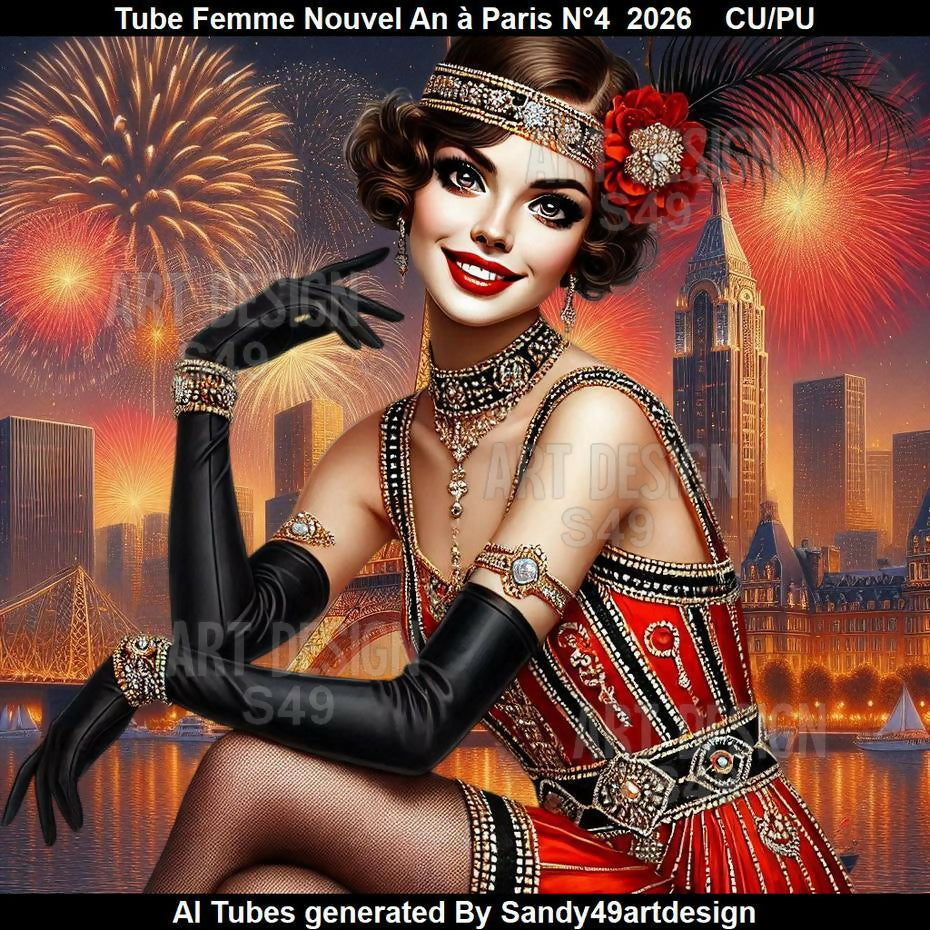 Tube Femme Nouvel An à Paris N°4 2026