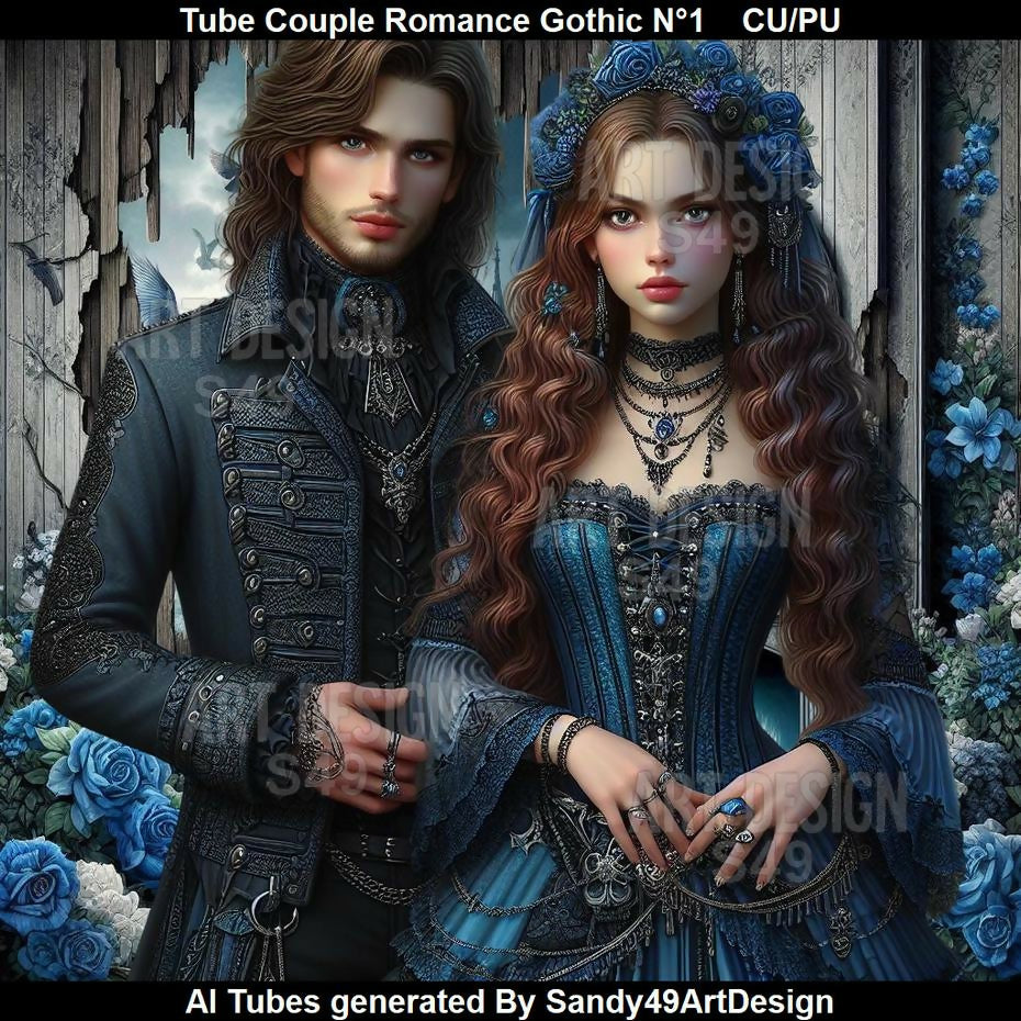 Tube Couple Romance Gothic N°1 2026