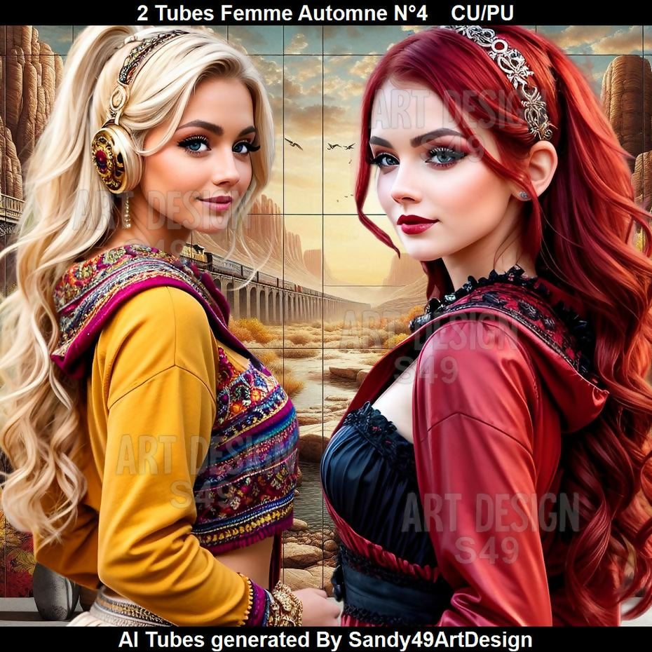 2 Tubes Femme Automne N°4