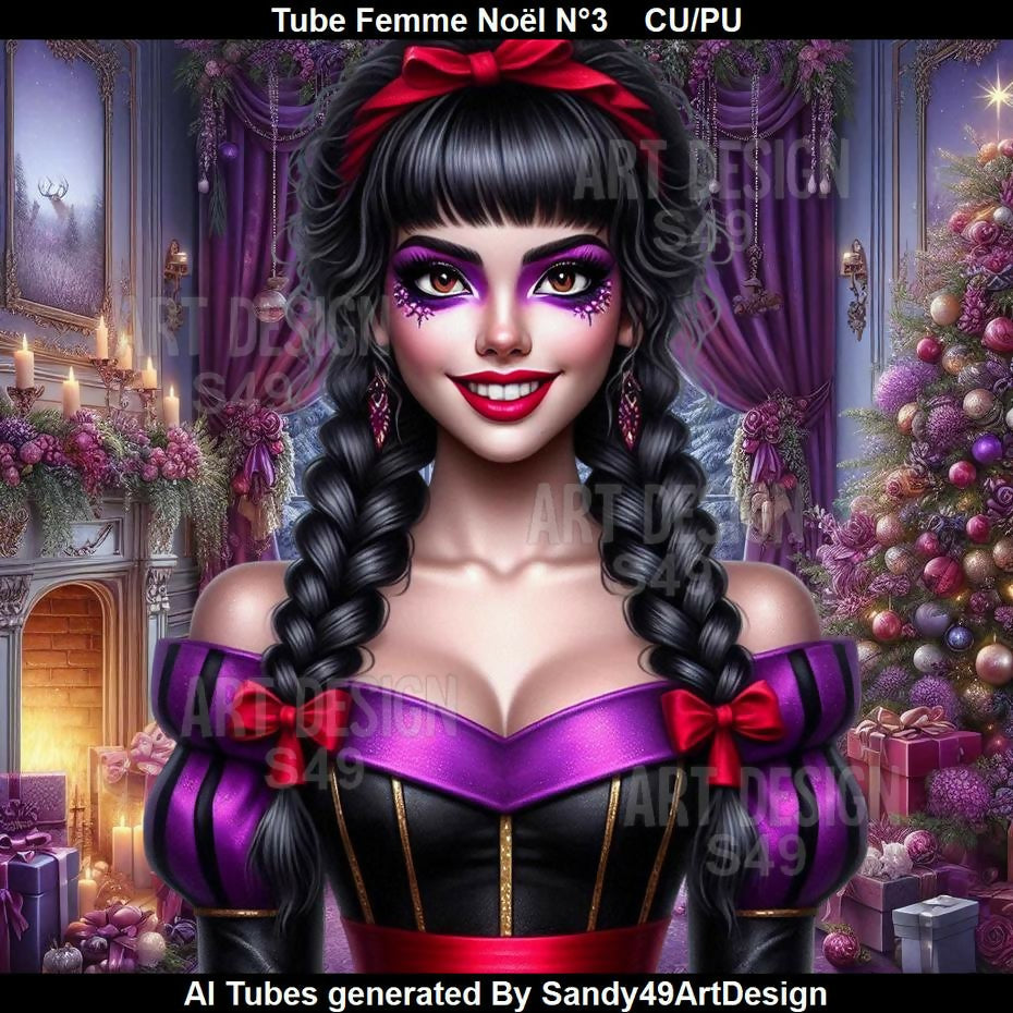 Tube Femme Noël N°3