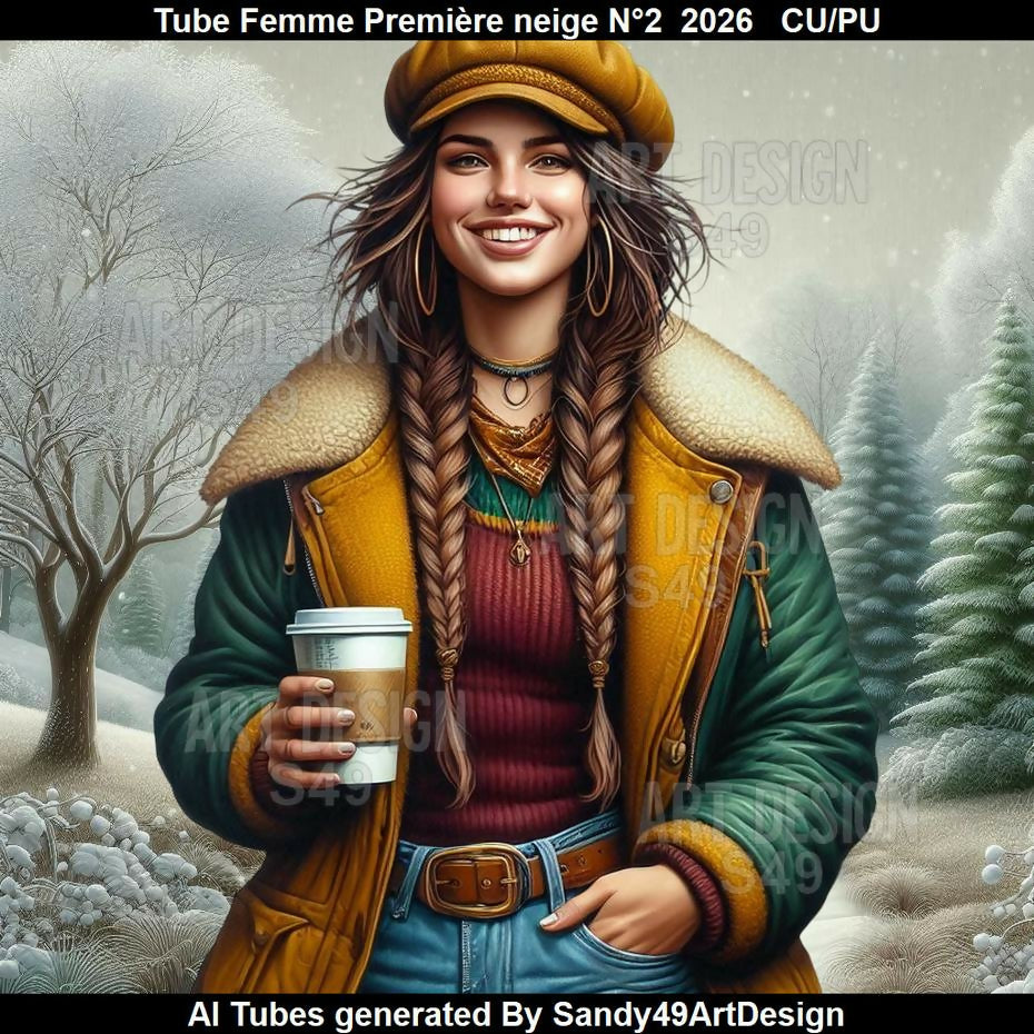 Tube Femme Première neige N°2 2026