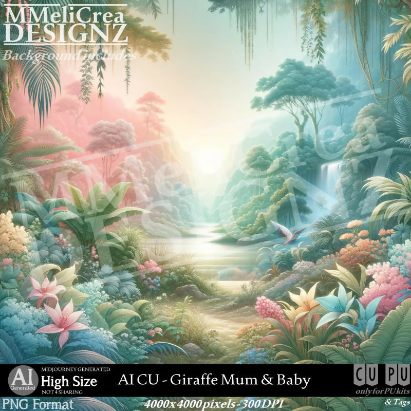 MMD_AI_CUGiraffeMum&Baby_PV1