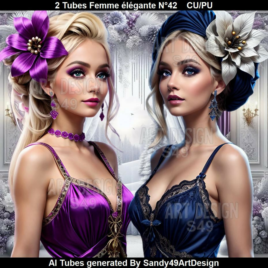 2 Tubes Femme Elégante N°42