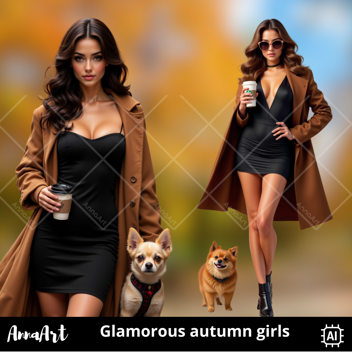 Glamorous autumn girls