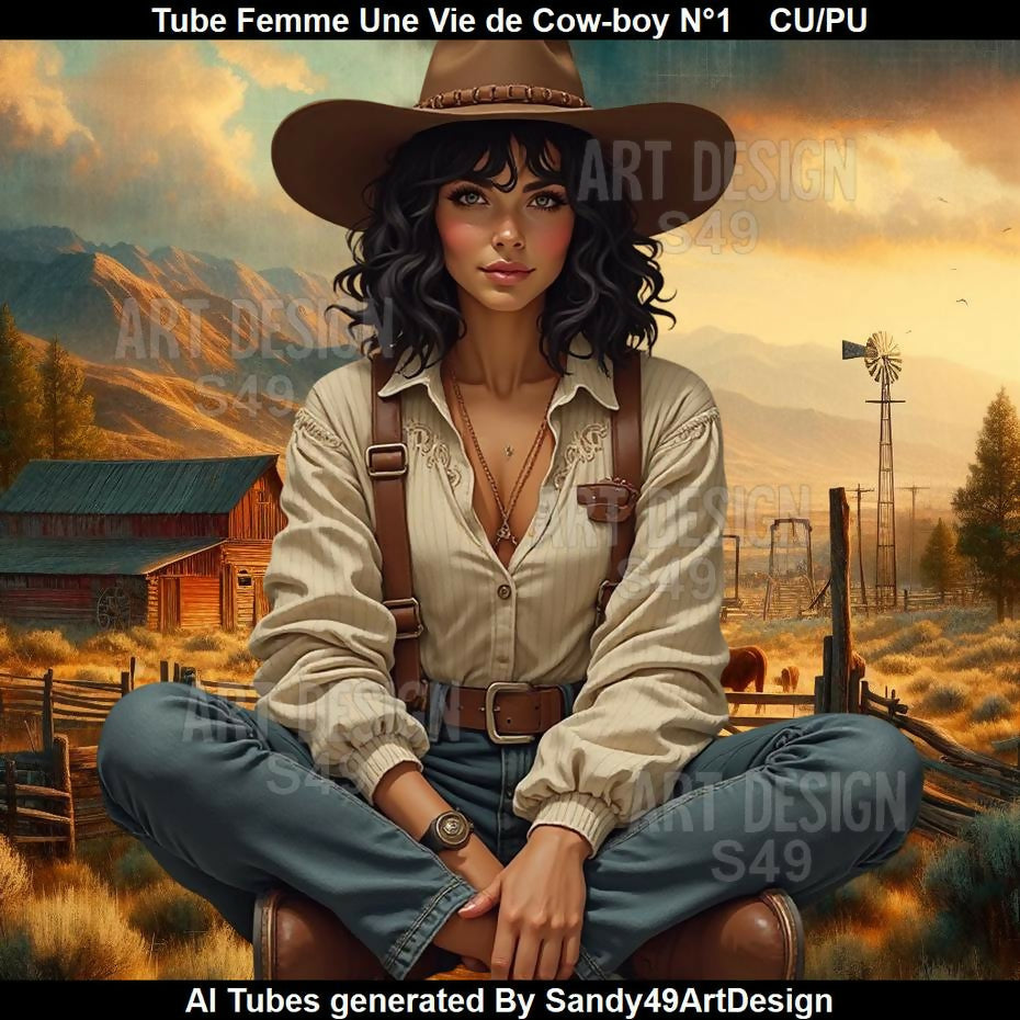 Tube Femme une Vie de Cow-boy N°1