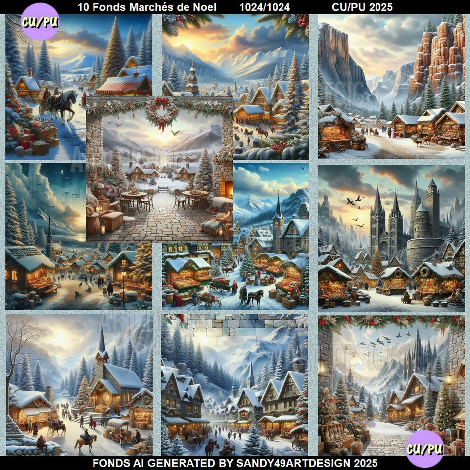 Fond de Marché de Noël 2025