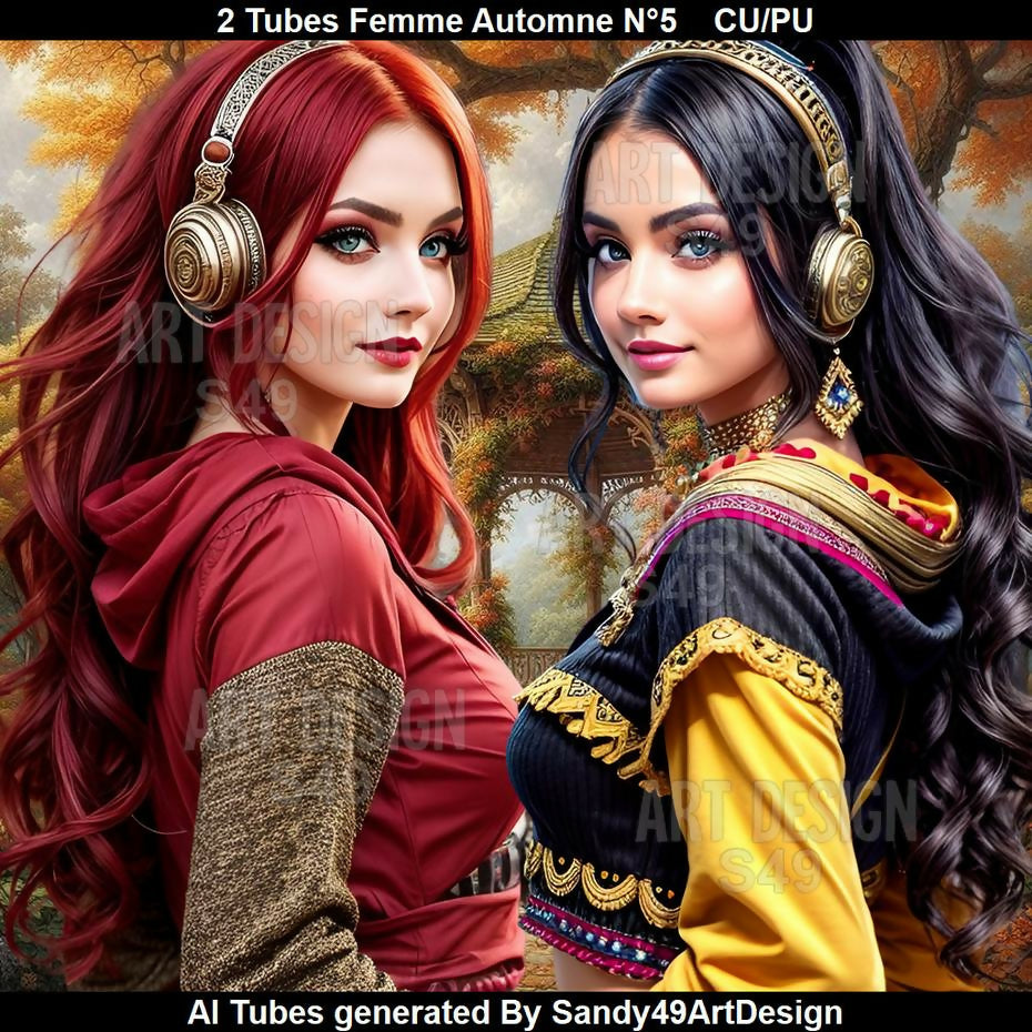 2 Tubes Femme Automne N°5