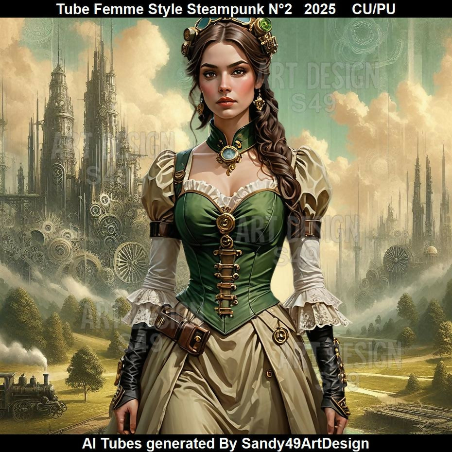Tube Femme Style Steampunk N°2 2025