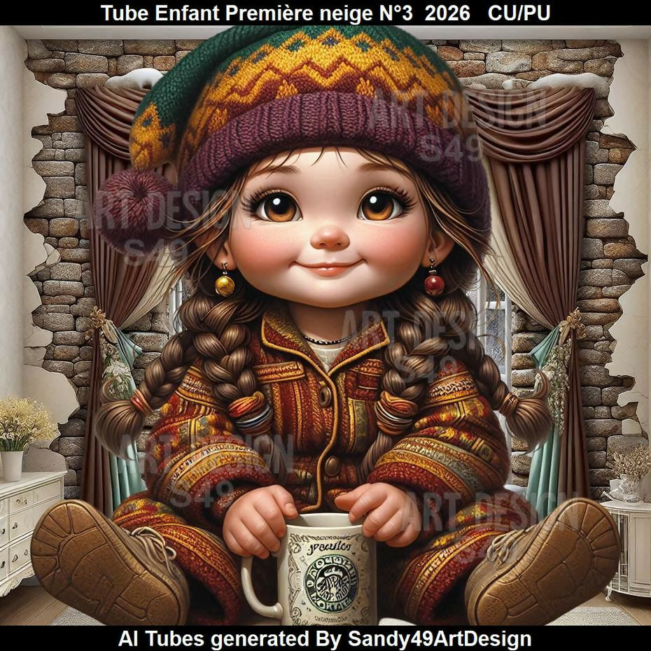 Tube Enfant Première neige N°3 2026