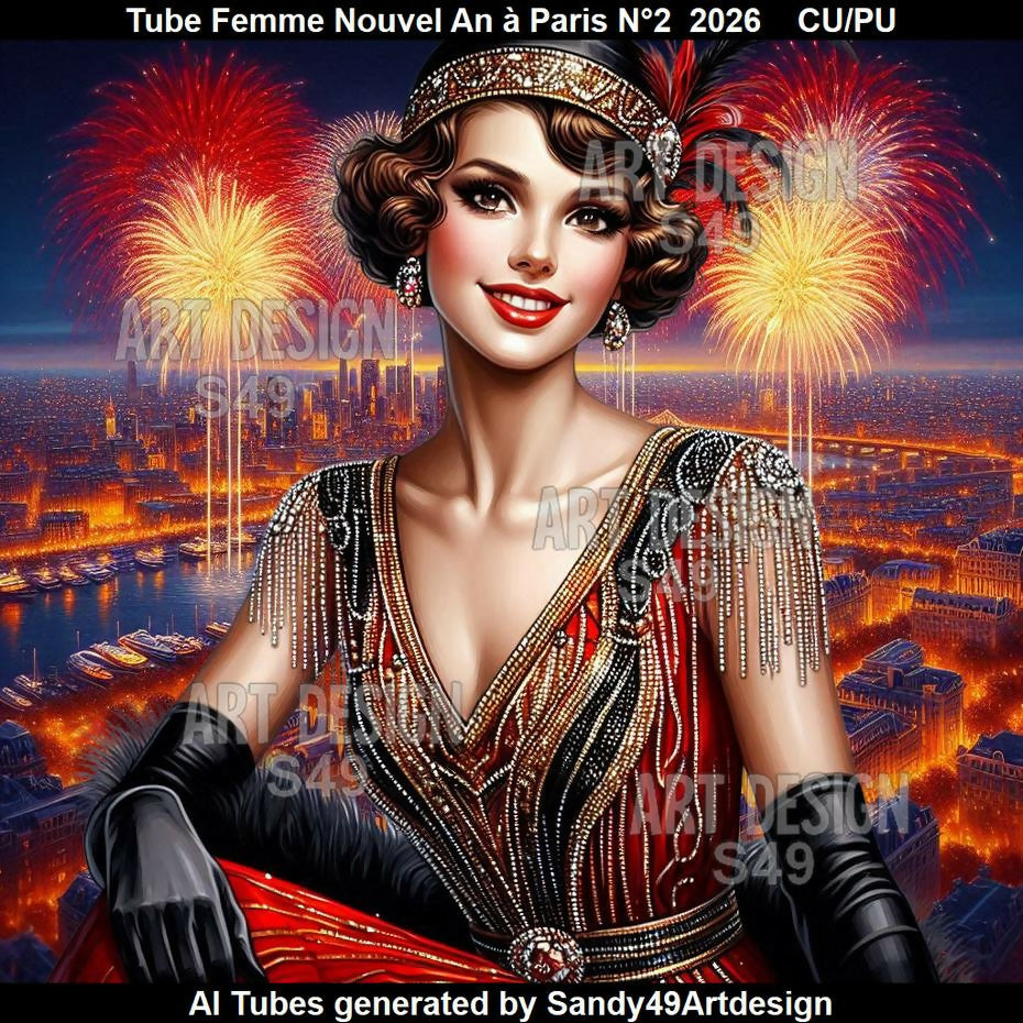 Tube Femme Nouvel An à Paris N°2 2026