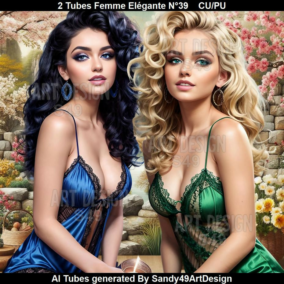 2 Tubes Femme Elégante N°39