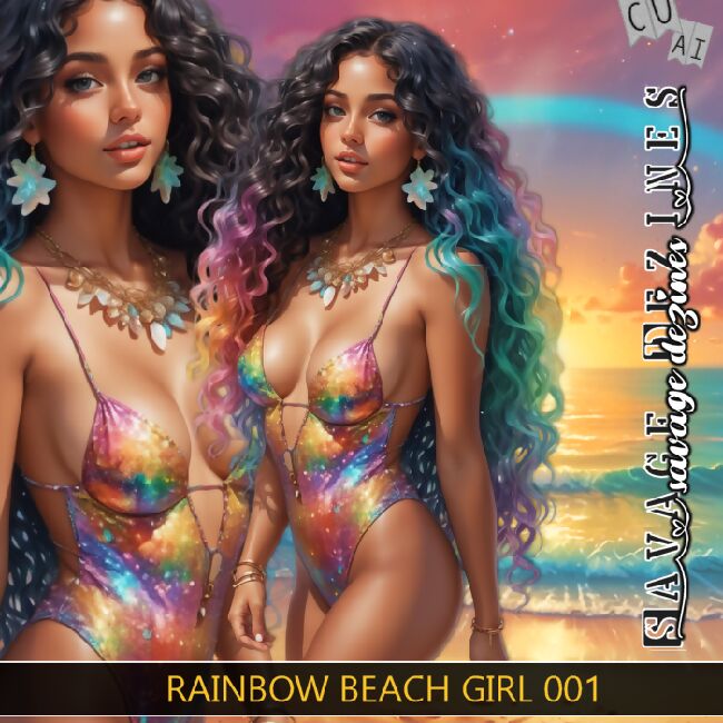 AI CU Rainbow Beach Girl 001