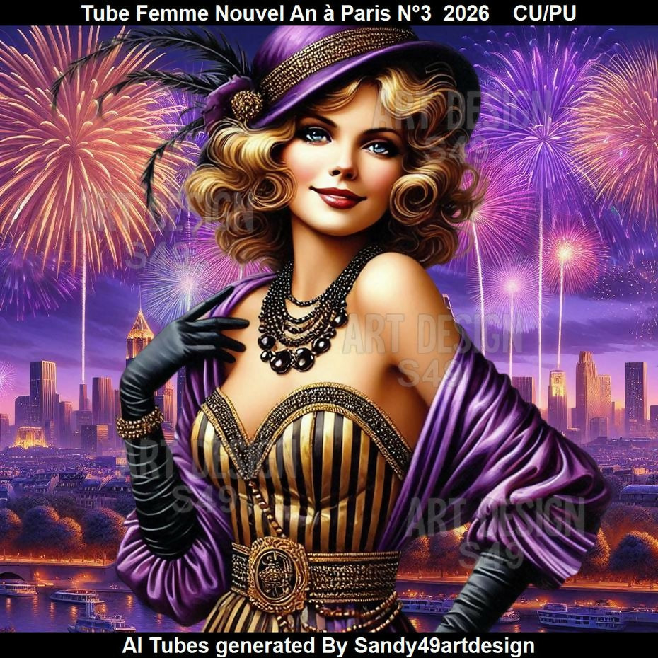 Tube Femme nouvel An à Paris N°3 2026