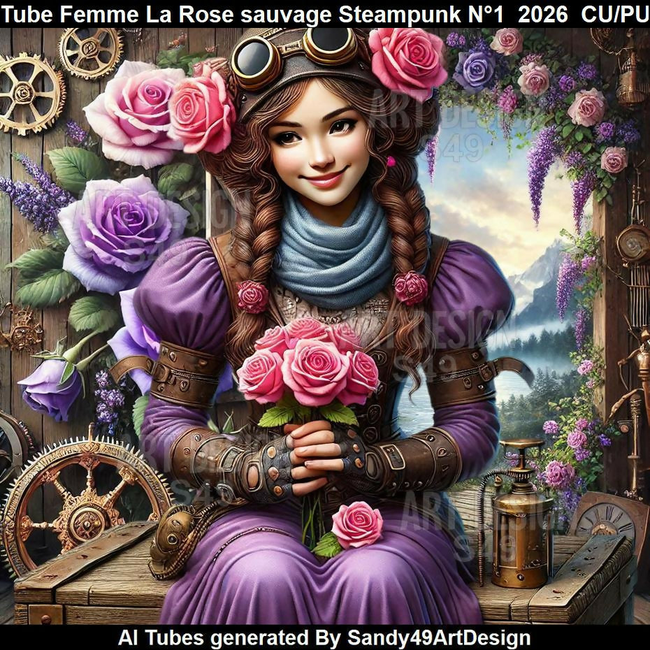 Tube Femme La Rose sauvage Steampunk N°1 2026