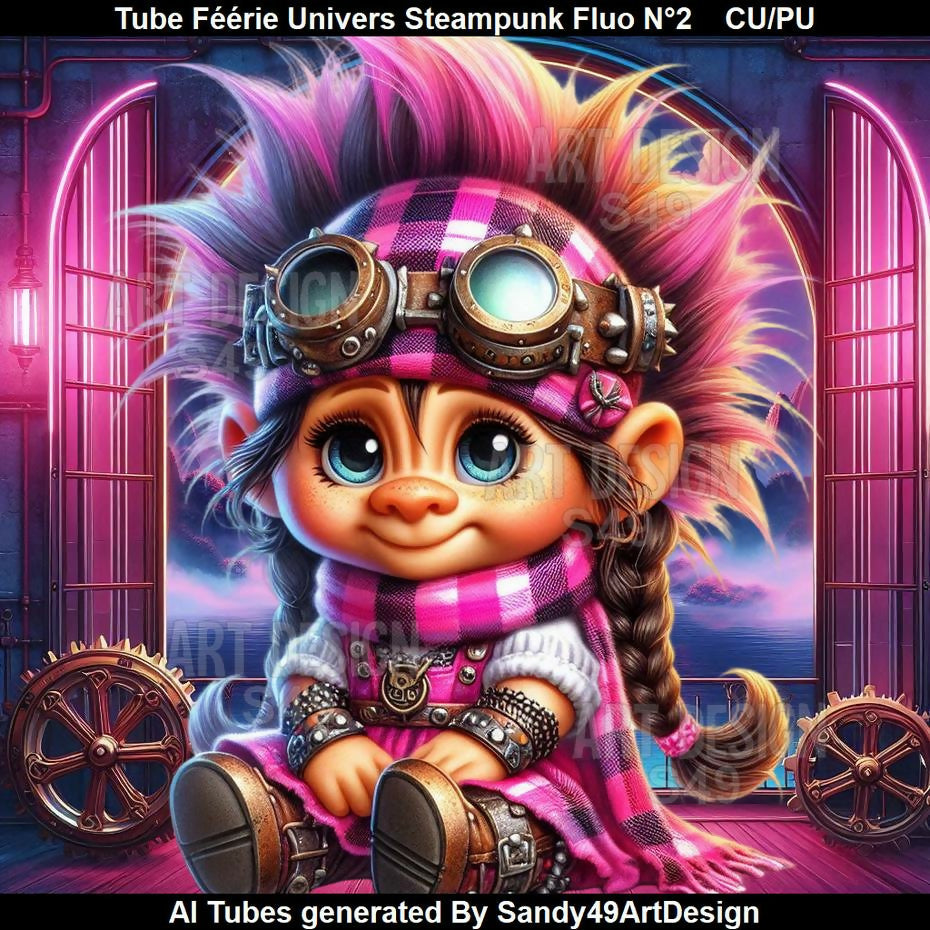 Tube Féérie Univers Steampunk Fluo N°2