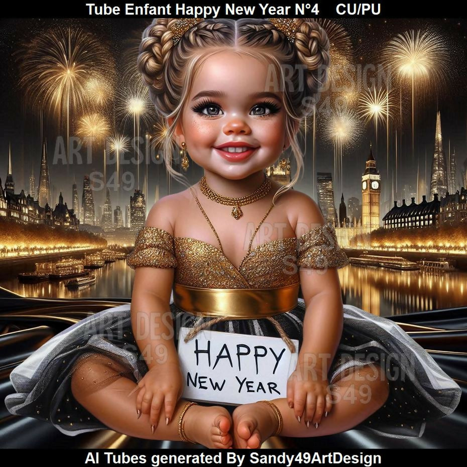 Tube Enfant Happy New Year N°4