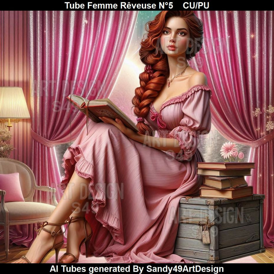 Tube Femme Rêveuse N°5