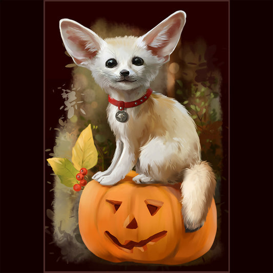 Fennec fox on a stump