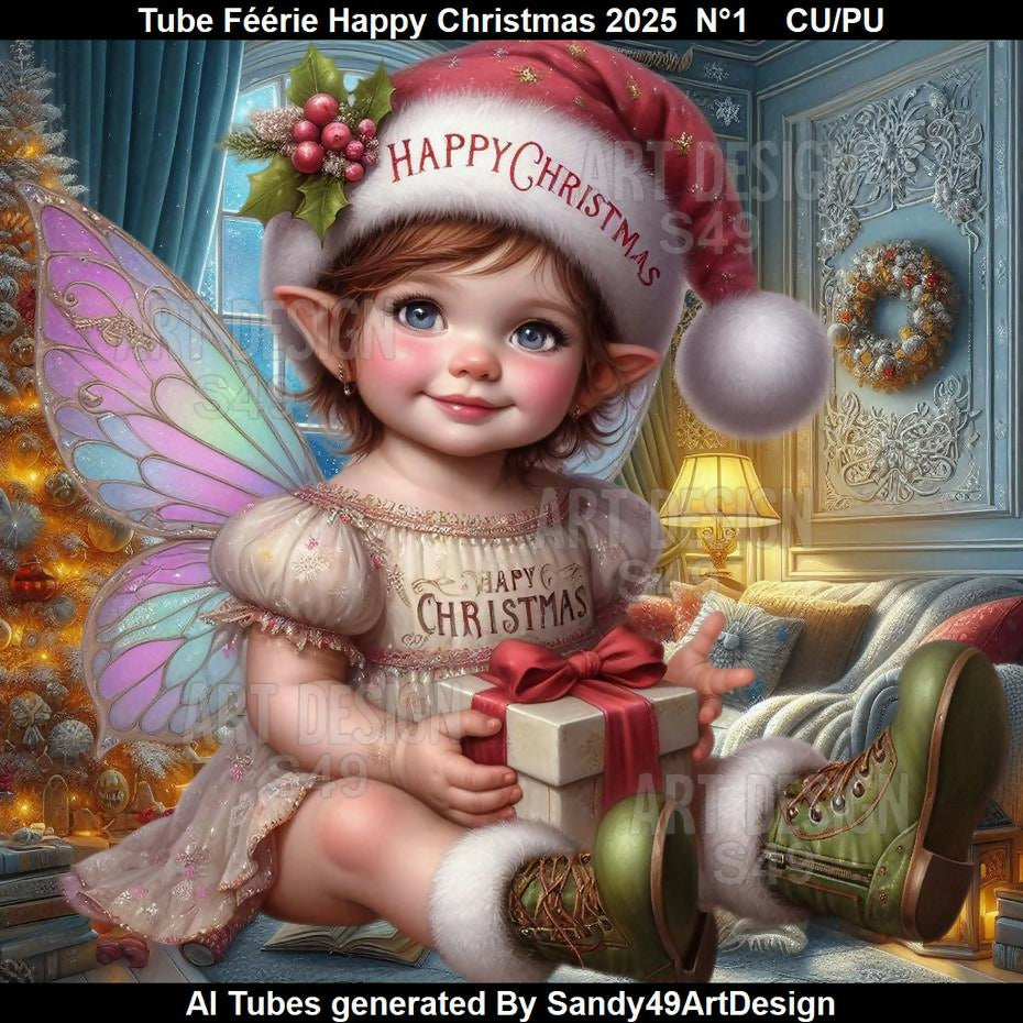 Tube Féérie Happy Christmas 2025 N°1