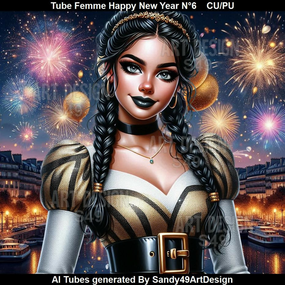 Tube Femme Happy New Year N°6