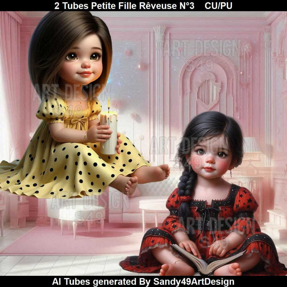 2 Tubes Enfant Rêveuse N°3