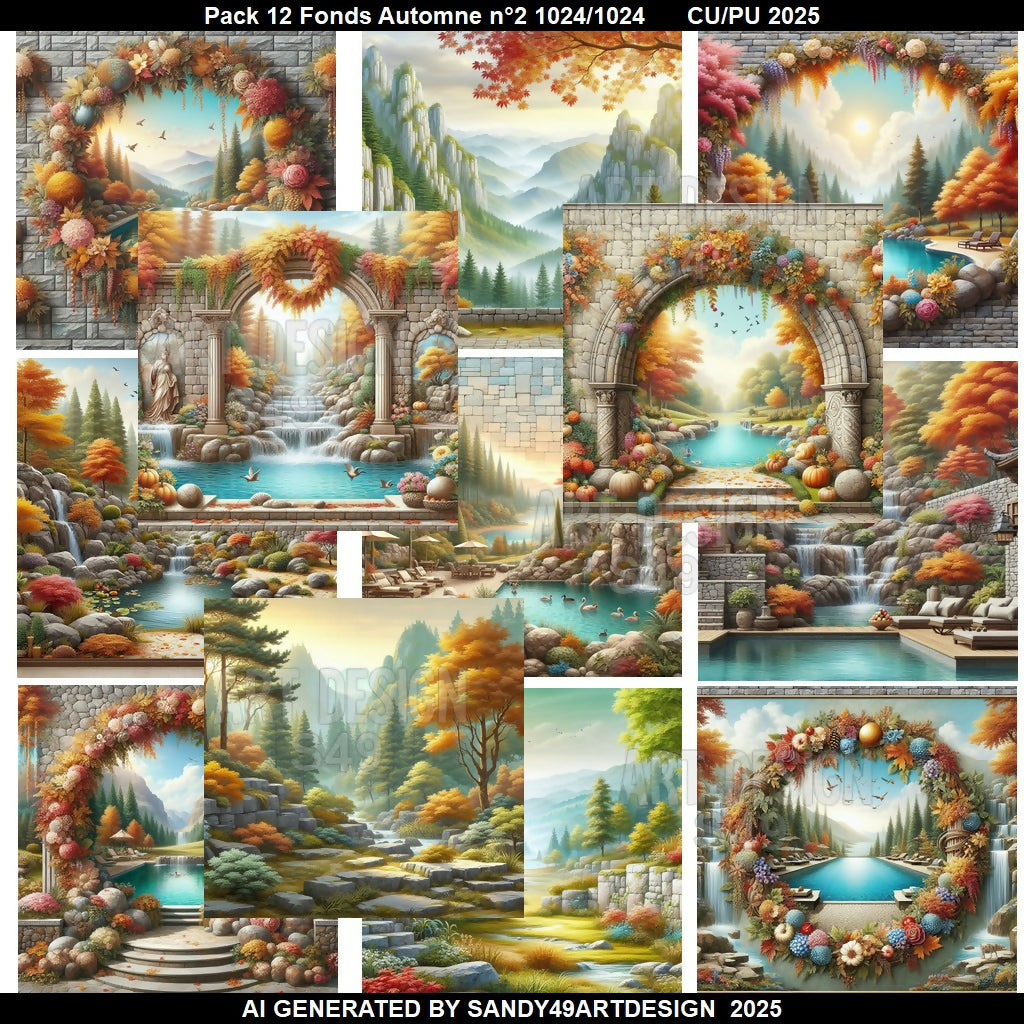 Pack 12 Fonds Automne N°2 2025
