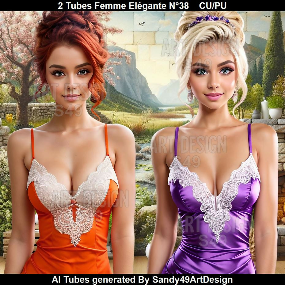 2 Tubes Femme Elégante N°38