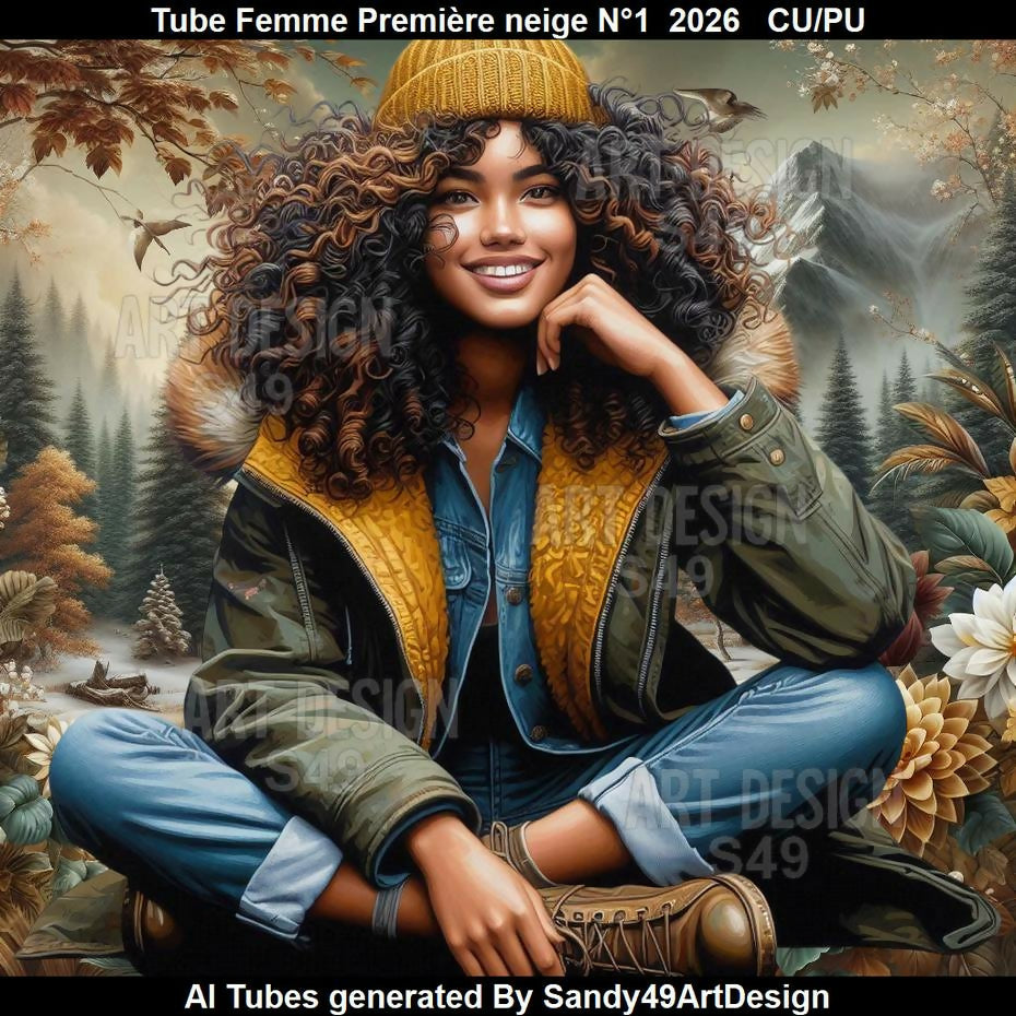 Tube Femme Première neige N°1 2026