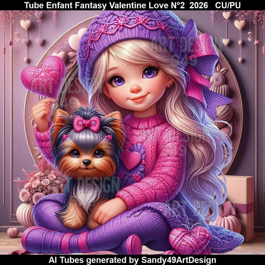 Tube Enfant Fantasy Valentine Love N°2 2026