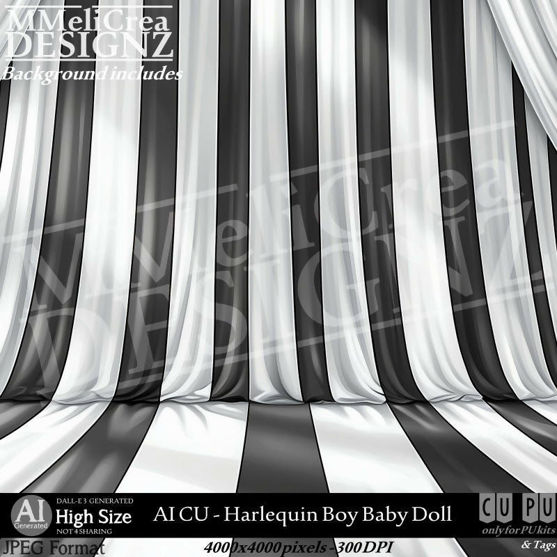 MMD - AI - CU Harlequin Boy Baby Doll
