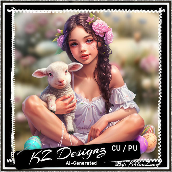 Spring Girl and Lamb-Tubes cu-pu preview