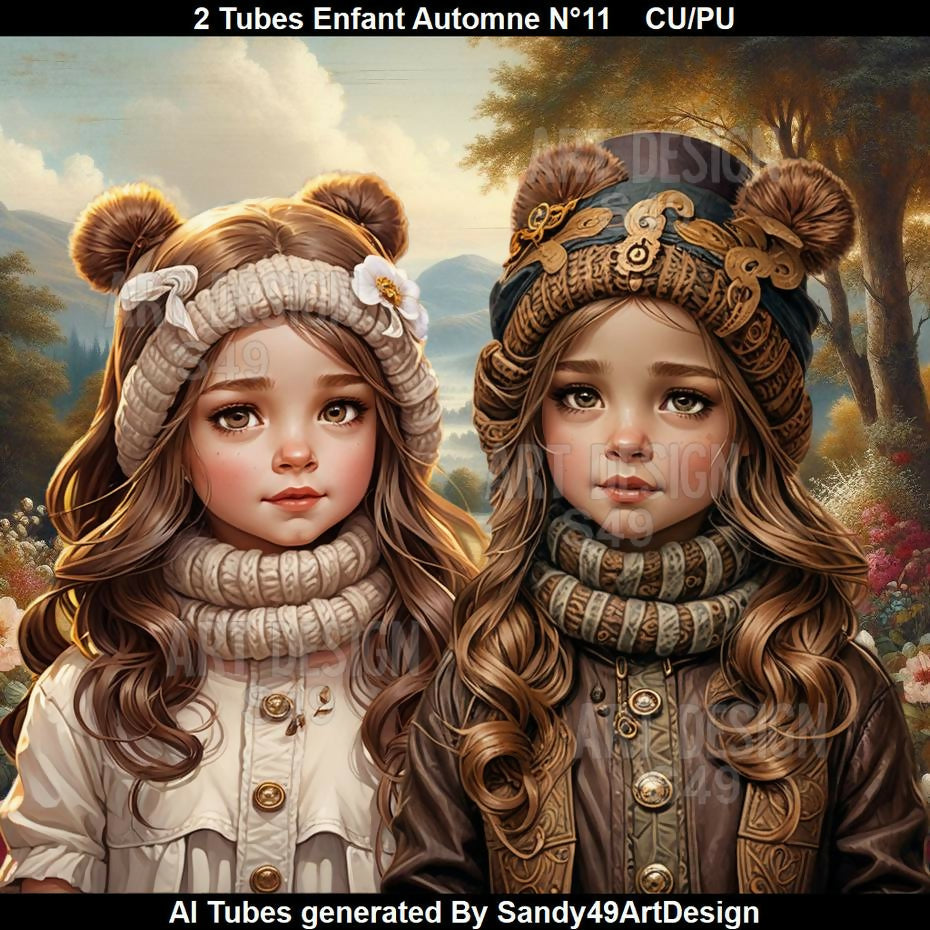 2 Tubes Enfant Automne N°11