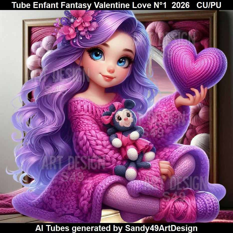 Tube Enfant Fantasy Valentine Love N°1 2026