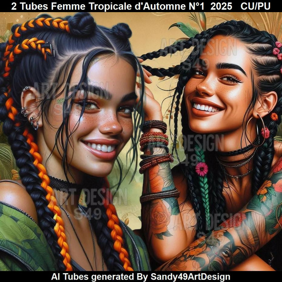 2 Tubes Femme Plage Tropicale d'Automne N°1 2025