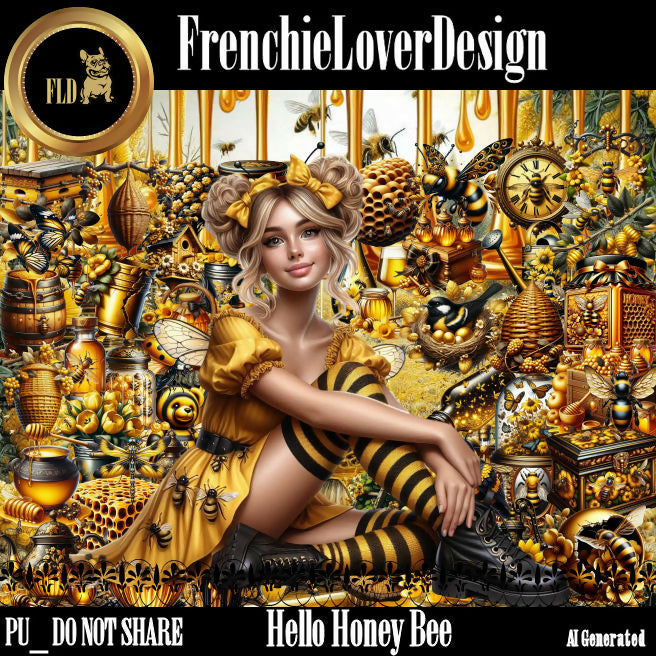 FrenchieLoverDesign_ Hello Honey Bee