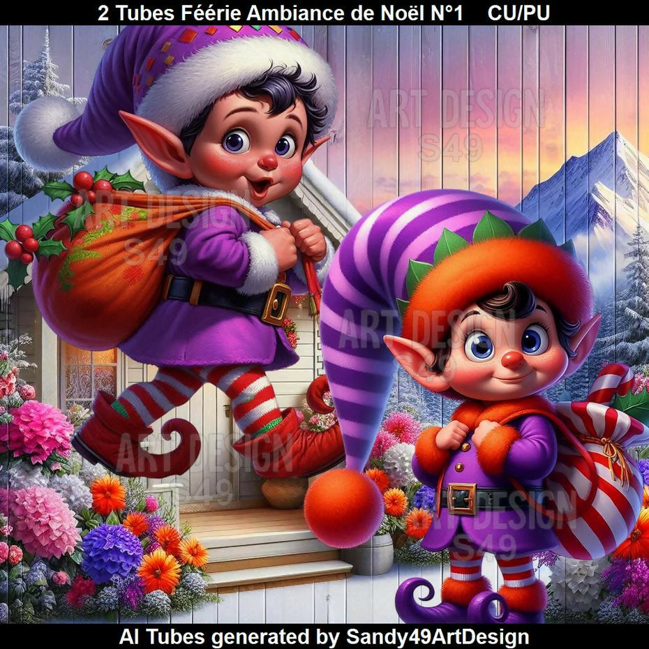 2 Tubes Féérie Ambiance de Noël N°1