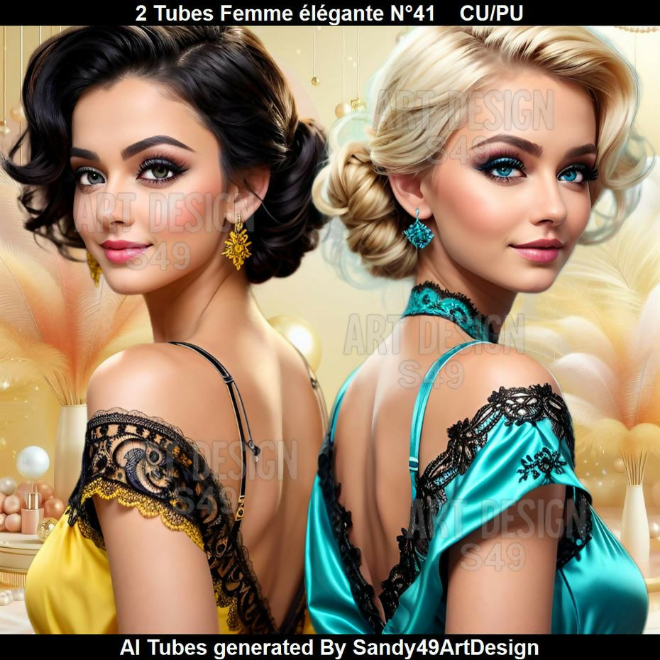 2 Tubes Femme Elégante N°41